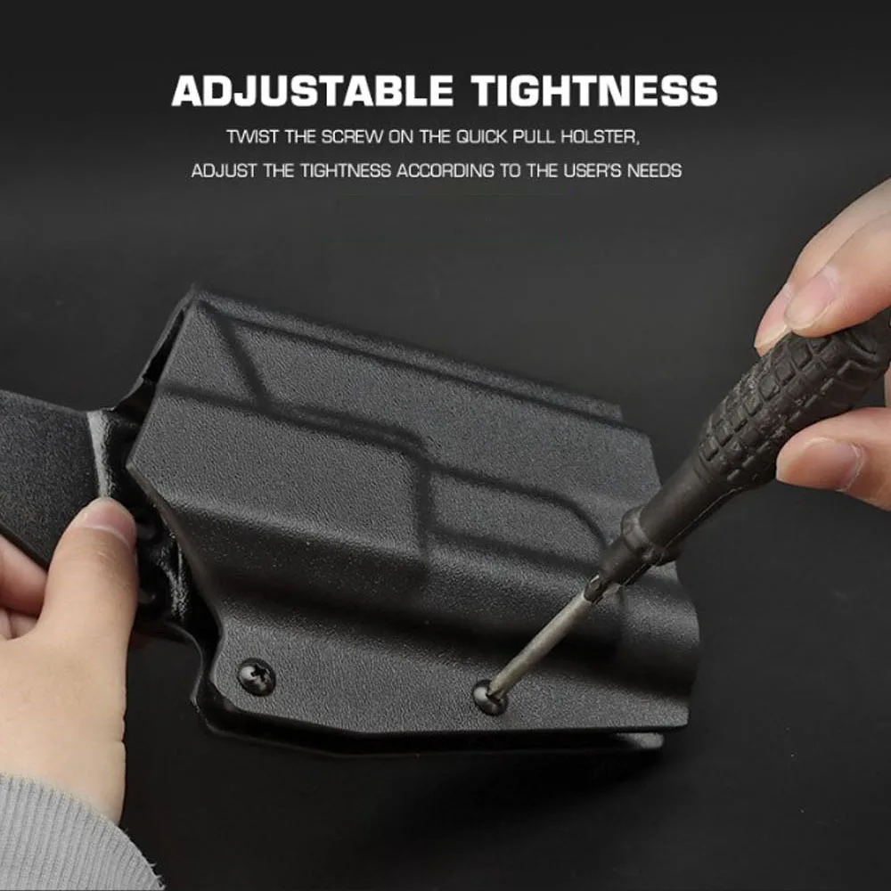 Funda táctica Kydex Glock con linterna, liberación rápida - imagen 2