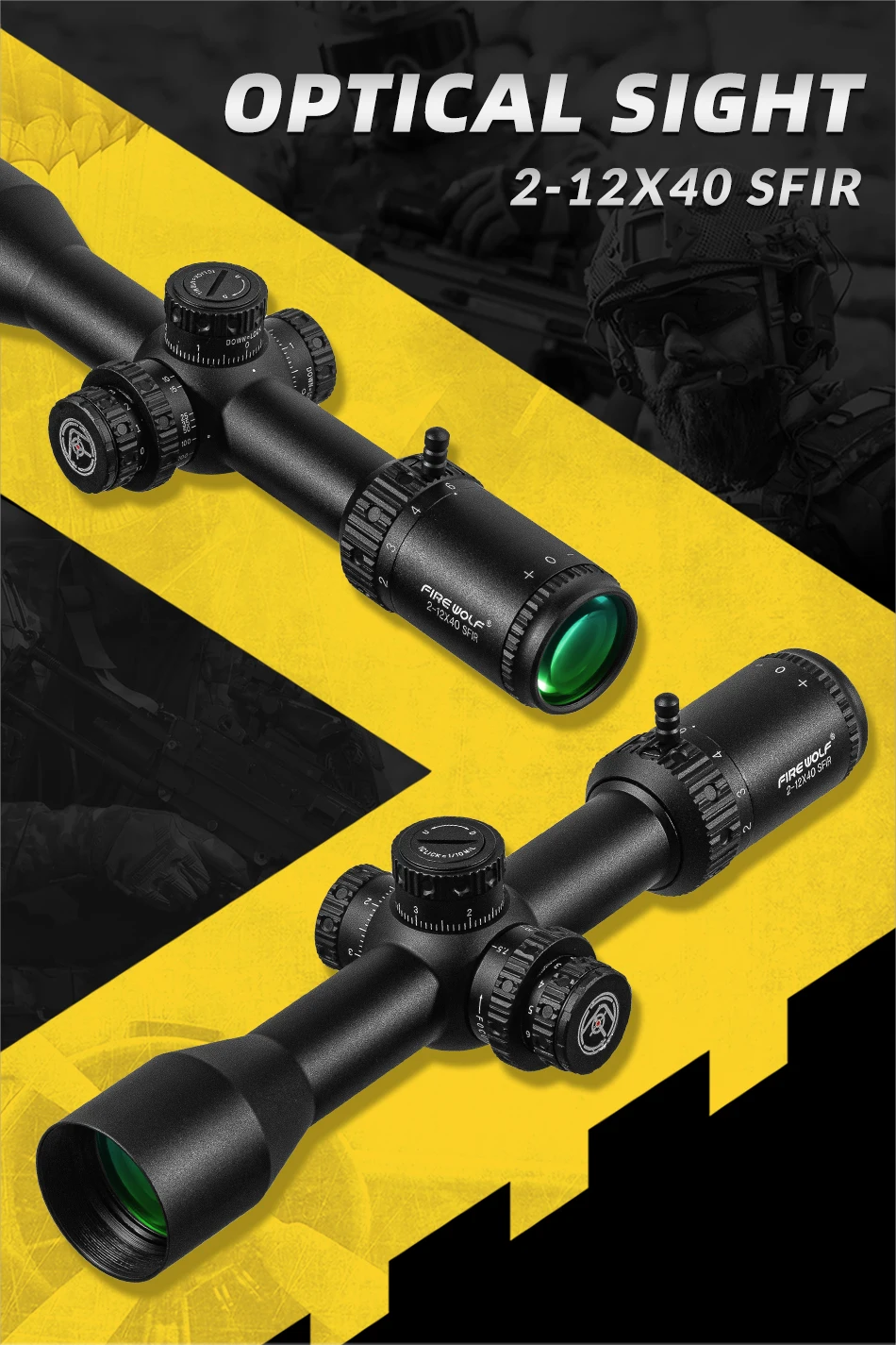 FIRE WOLF 2-12x40 SFIR vista lateral