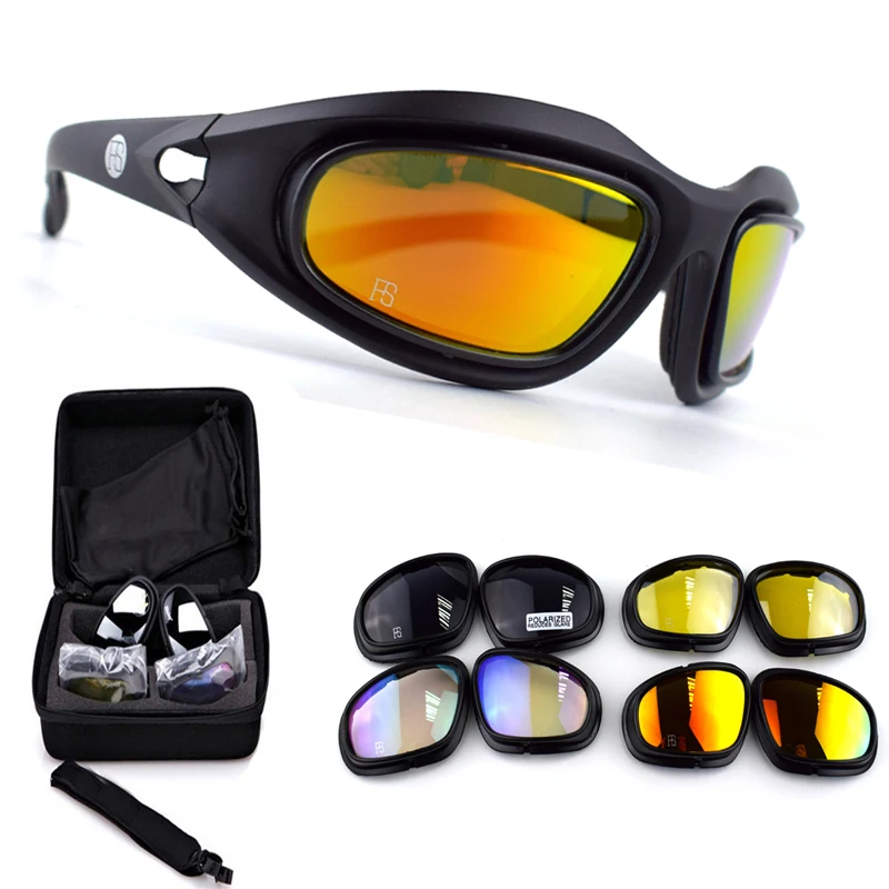 Gafas tácticas deportivas UV400 para exterior, montañismo y tiro