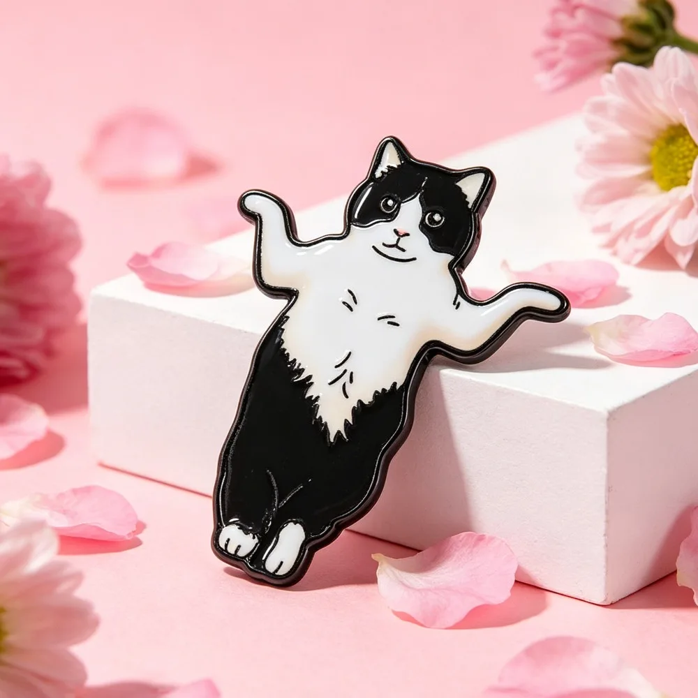 Pin esmaltado gato meme banana – Solapa mochila decoración - imagen 2