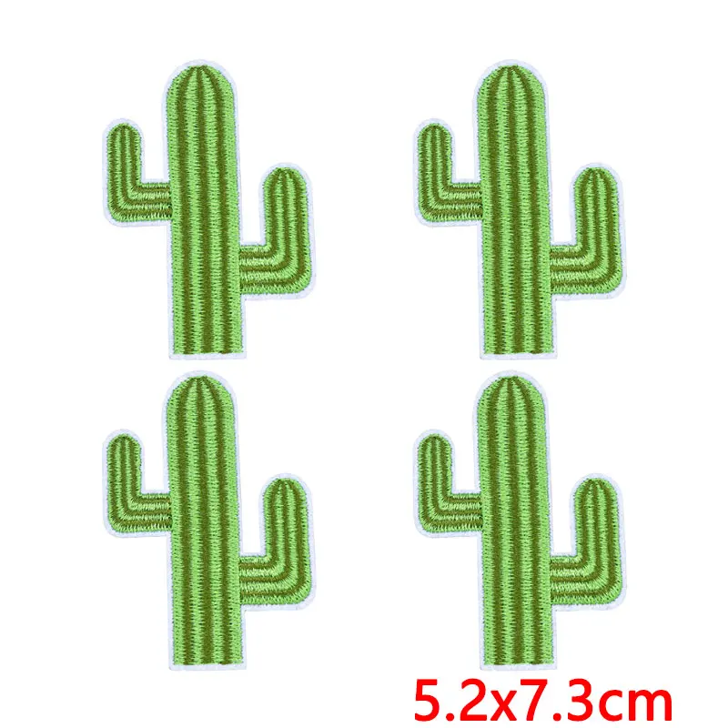 Parche bordado cactus en maceta termoadhesivo para planchar o coser