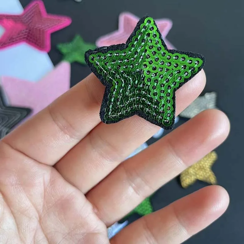 Parche termoadhésivo estrella 5 puntas con lentejuelas tactical - imagen 2