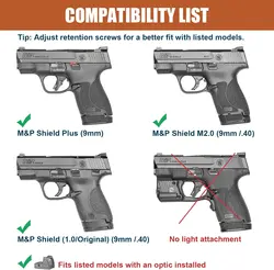 Funda IWB de cuero M&P Shield Plus/M2.0 – Porte oculto diestro