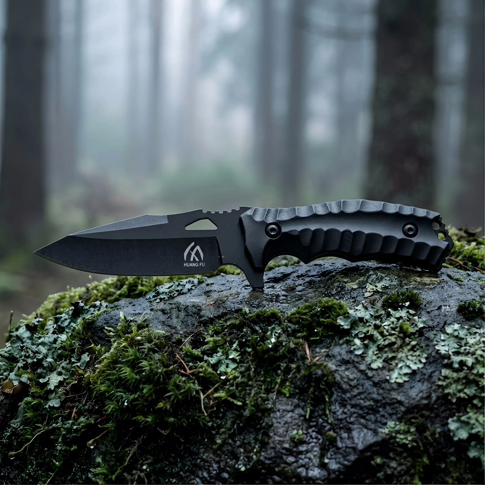Cuchillo táctico mango G10 y funda para al aire libre
