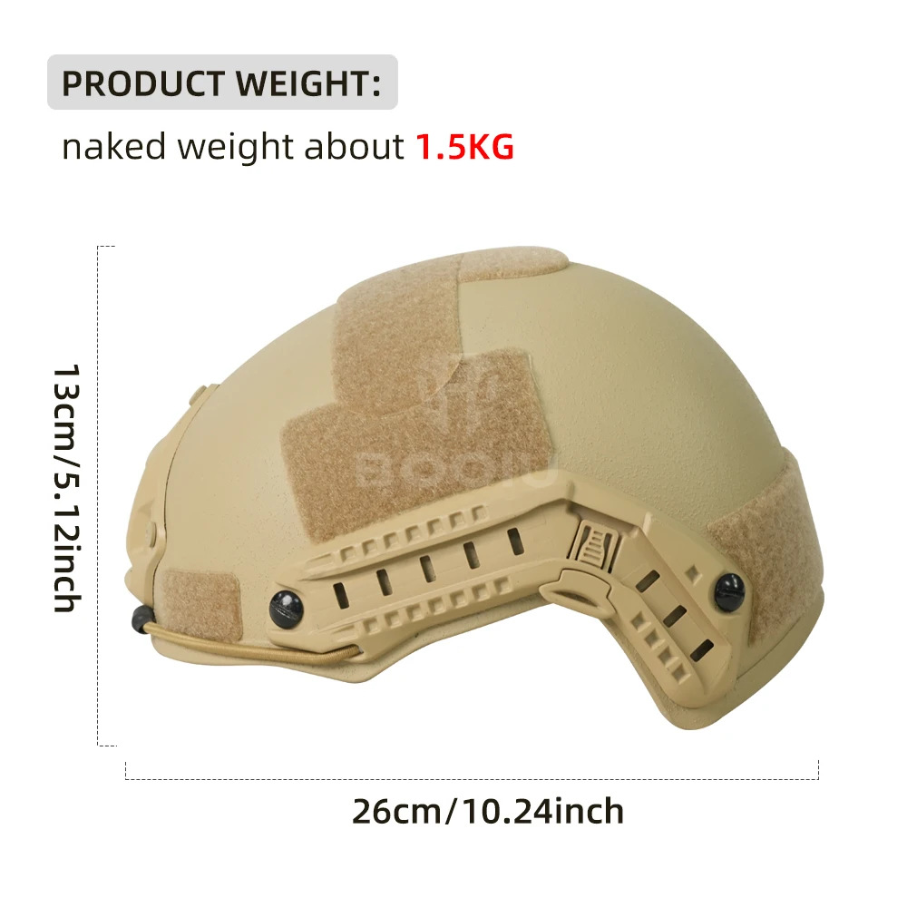 BOOIU Casco táctico rápido con suspensión Wendy ligero impermeable - imagen 4