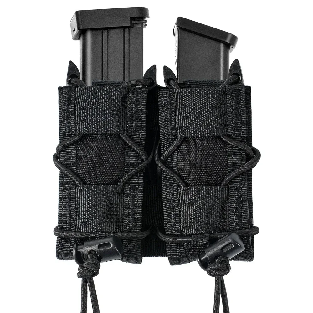 Bolsa MOLLE táctica doble para cargadores 9 mm, ligera para caza - imagen 2