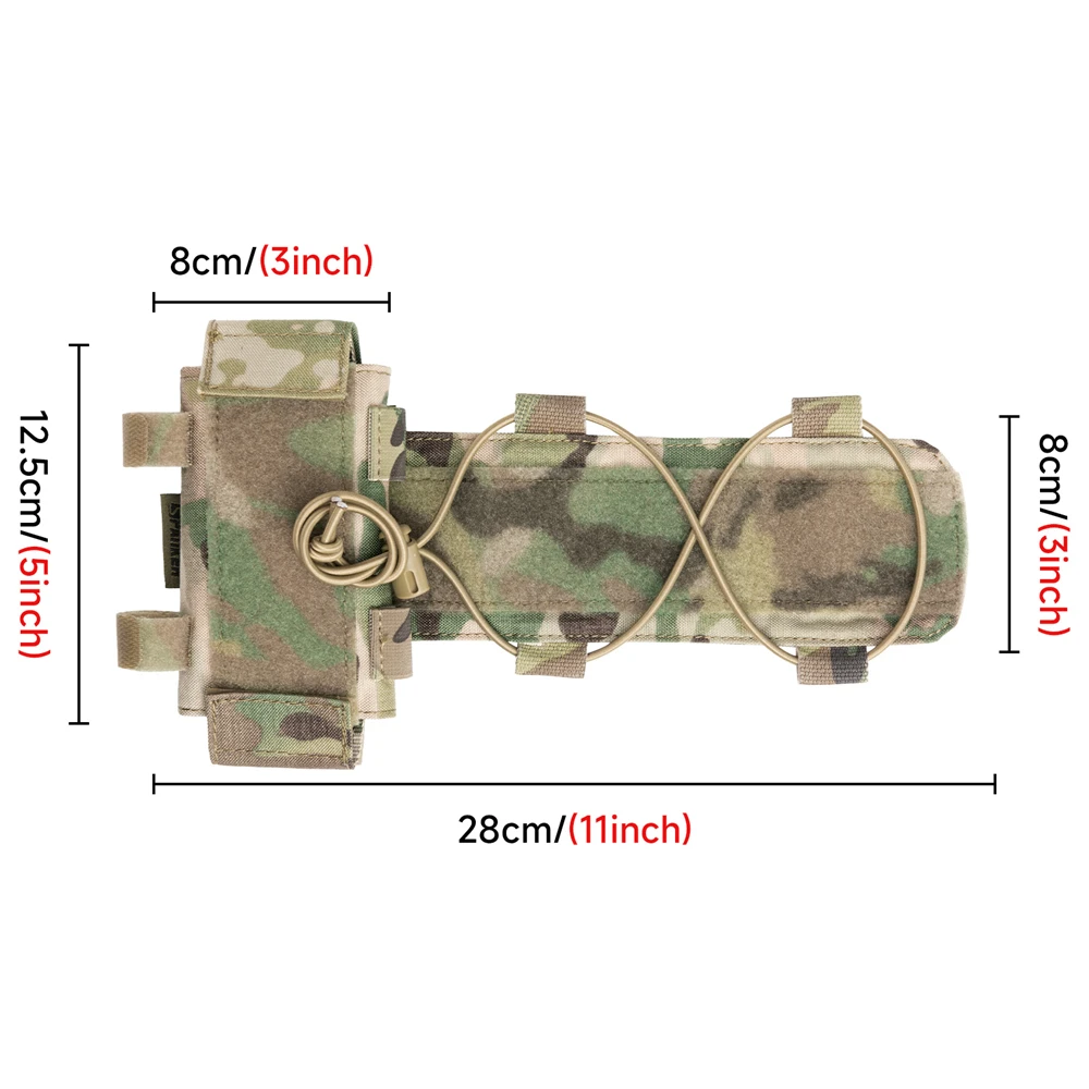 Funda táctica para casco FAST vista frontal con patrón de camuflaje