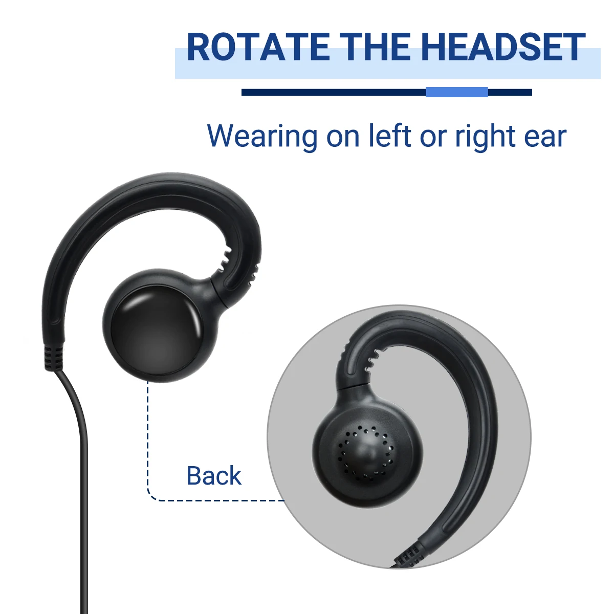 ABBREE auriculares PTT micrófono para walkie talkie Motorola GP2000 - imagen 2