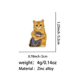 Broche esmalte gato lindo – Pin metálico para mochila y sombrero