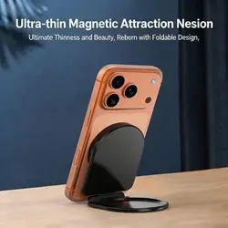 Soporte teléfono coche magnético plegable doble, ángulo ajustable
