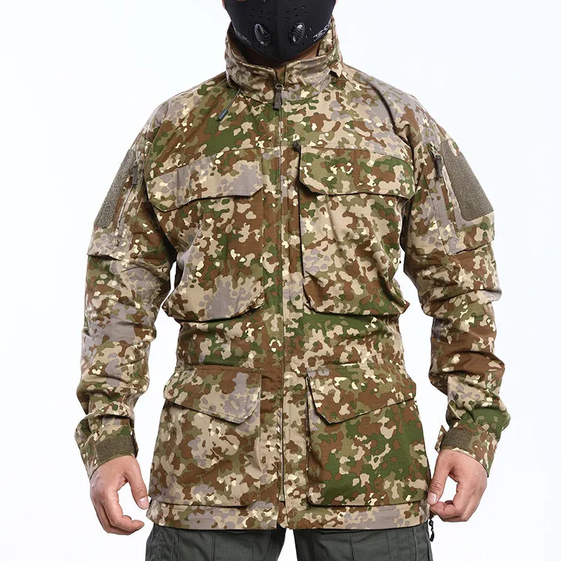 Chaqueta táctica PRO M2 camuflaje cortavientos capucha bolsillos - imagen 4