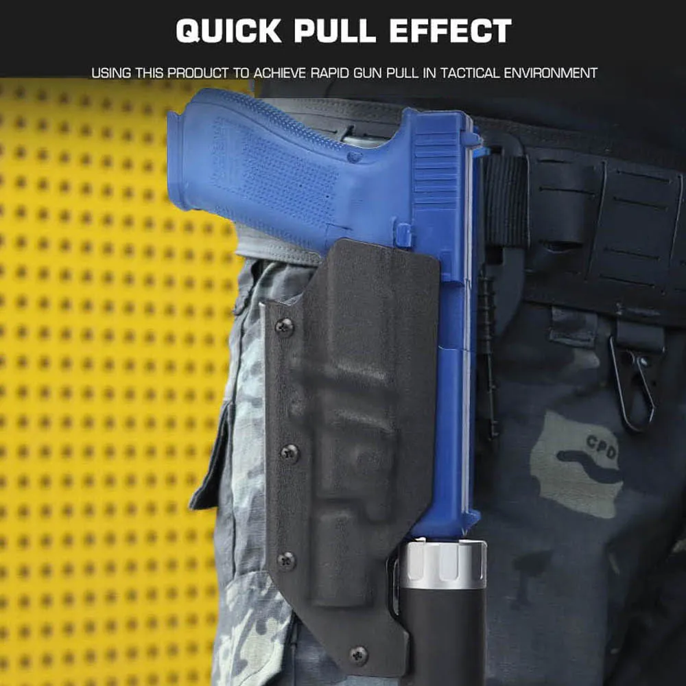 KYDEX Glock funda táctica de extracción rápida para linterna y airsoft - imagen 3