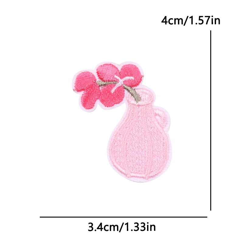 Parche bordado florero termoadhesivo para ropa, coser o mochilas - imagen 4