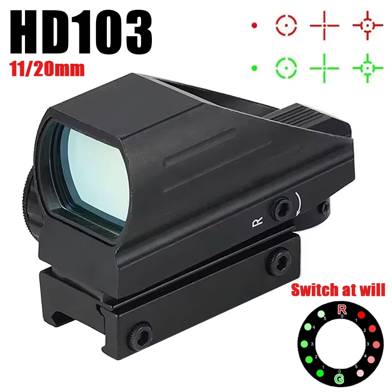 Mira óptica táctica HD103 con punto rojo y verde