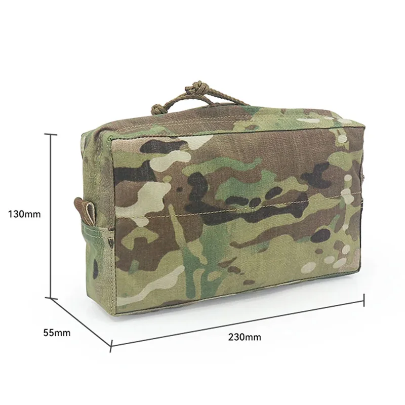 Bolsa táctica MOLLE cremallera horizontal para pecho o chaleco - imagen 3