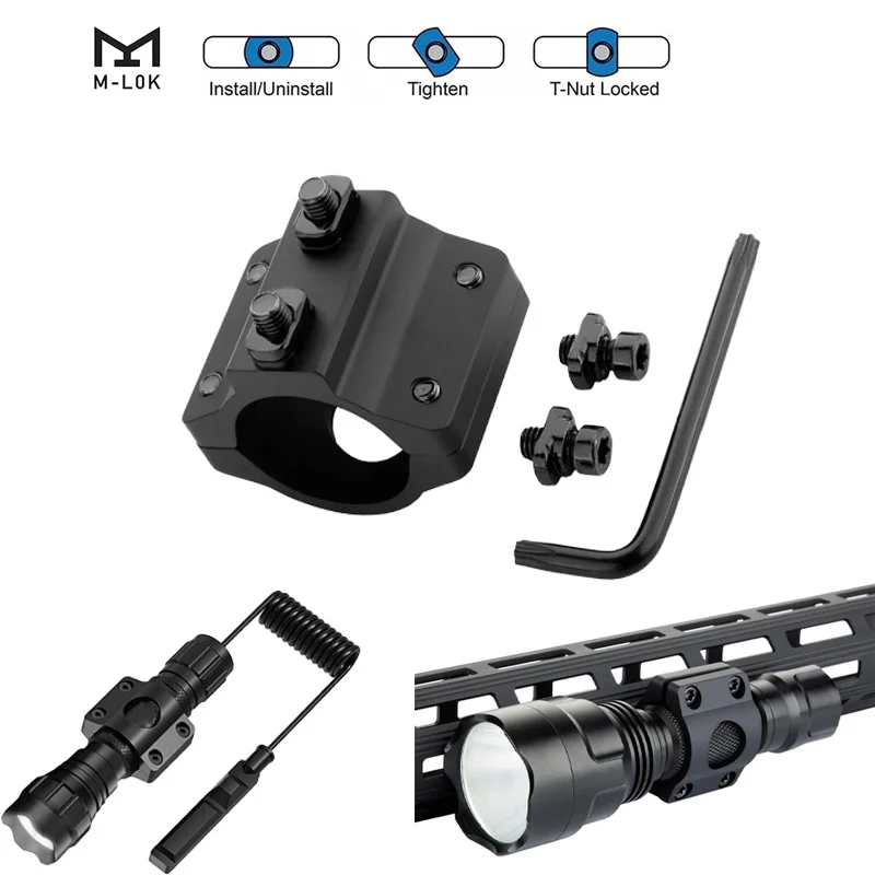 Soporte óptico para linterna láser, accesorio M-LOK de caza táctico - imagen 4