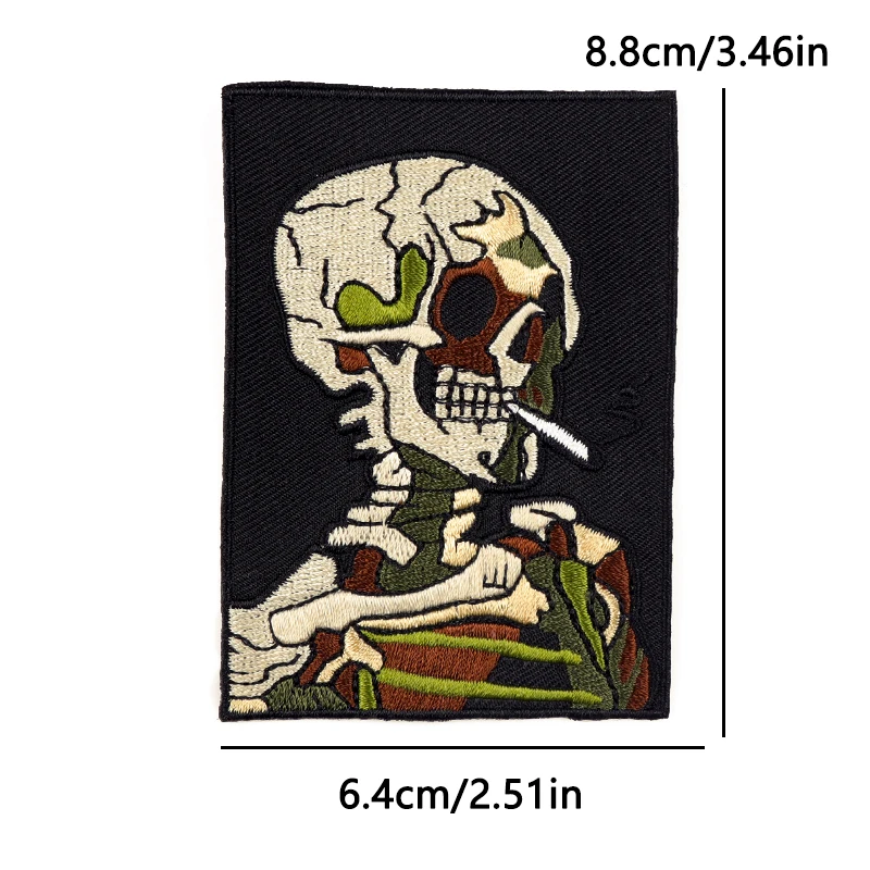 Parche termoadhesivo calavera gótica tarot punk terror, set - imagen 4