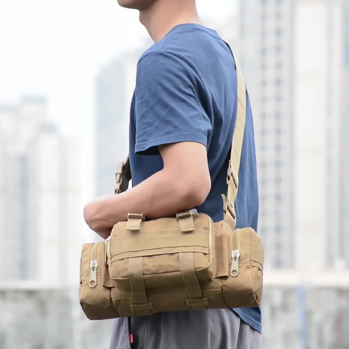 Bolsa táctica 900D Oxford riñonera de camuflaje para exterior - imagen 5