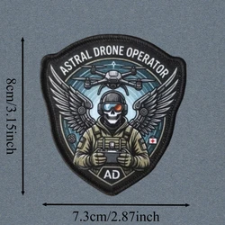 Parche táctico operador de dron con calavera – Gancho y bucle
