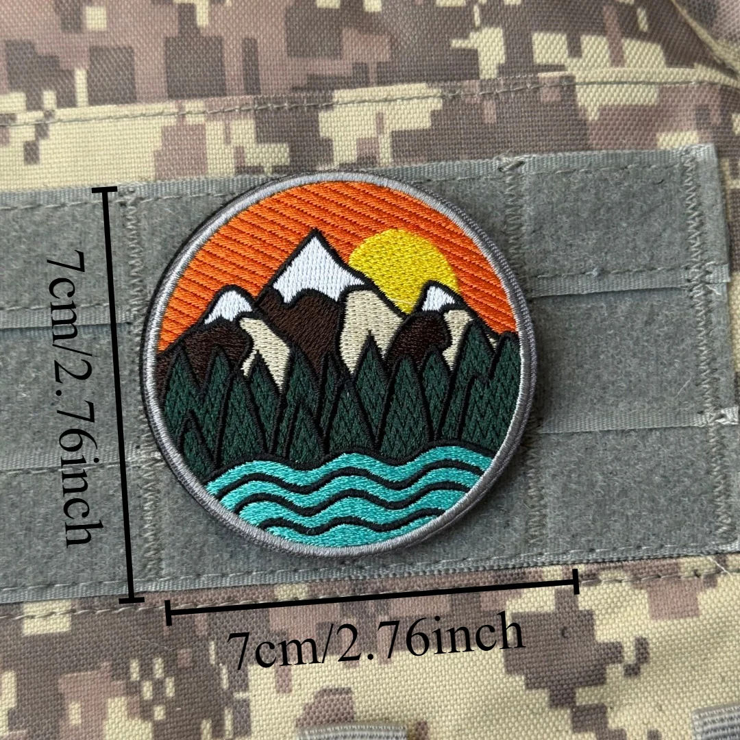 Parche táctico chevron bordado con velcro para uniforme - imagen 4