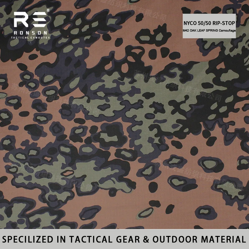 M42 Hoja de Roble Tela Camuflaje Ripstop NYCO Militar