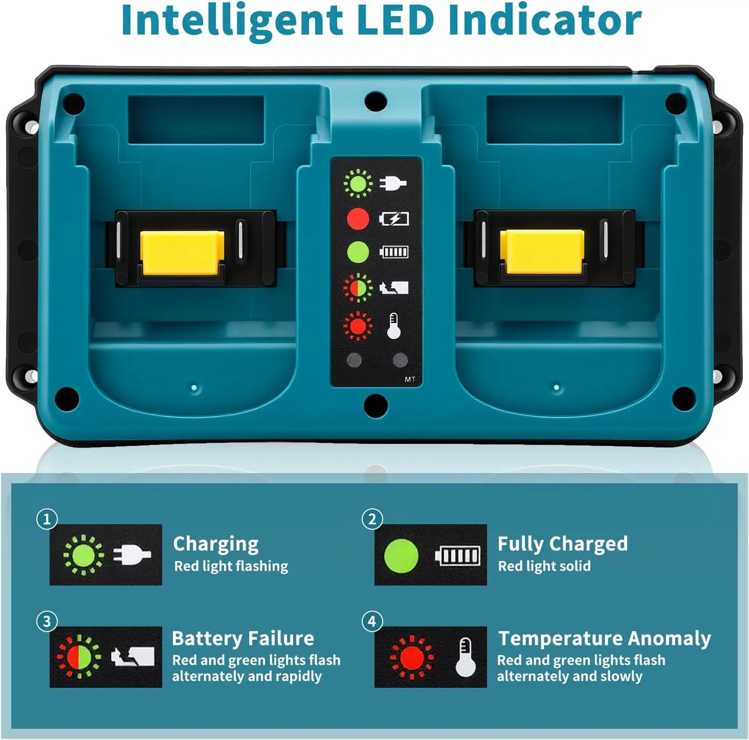 Makita cargador rápido estación de carga compatible LXT Li-Ion - imagen 5