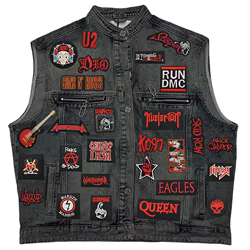 Parches Rock bordados – Pack para chaleco o chaqueta táctica