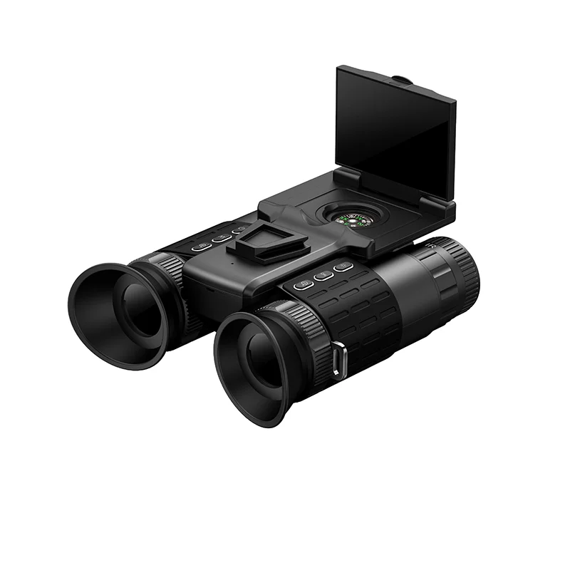 Binocular visión nocturna infrarrojo doble ojo con brújula y grabación - imagen 3