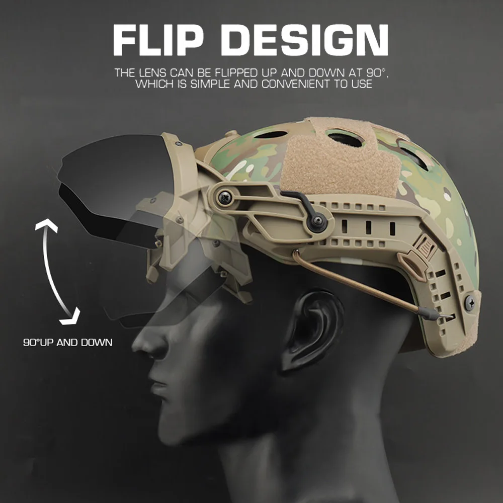 Gafas protectoras tácticas polarizadas UV ajustables – Caza airsoft - imagen 3