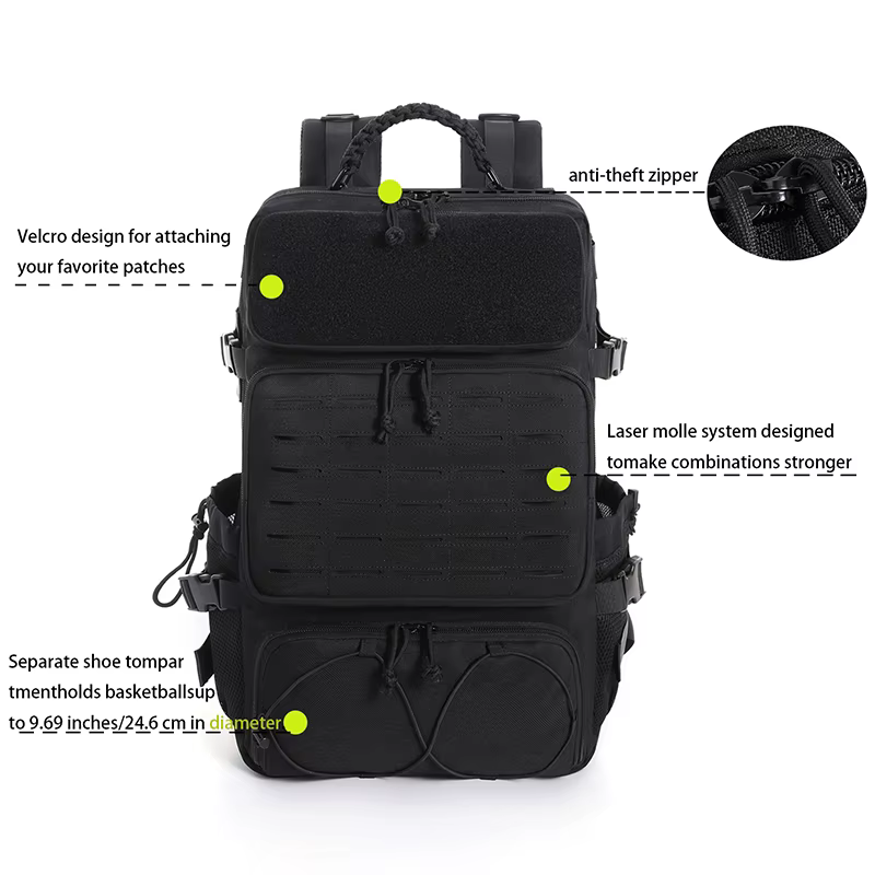 Bolsa modular táctica lona hombre con capacidad compartimentos zapatos - imagen 5