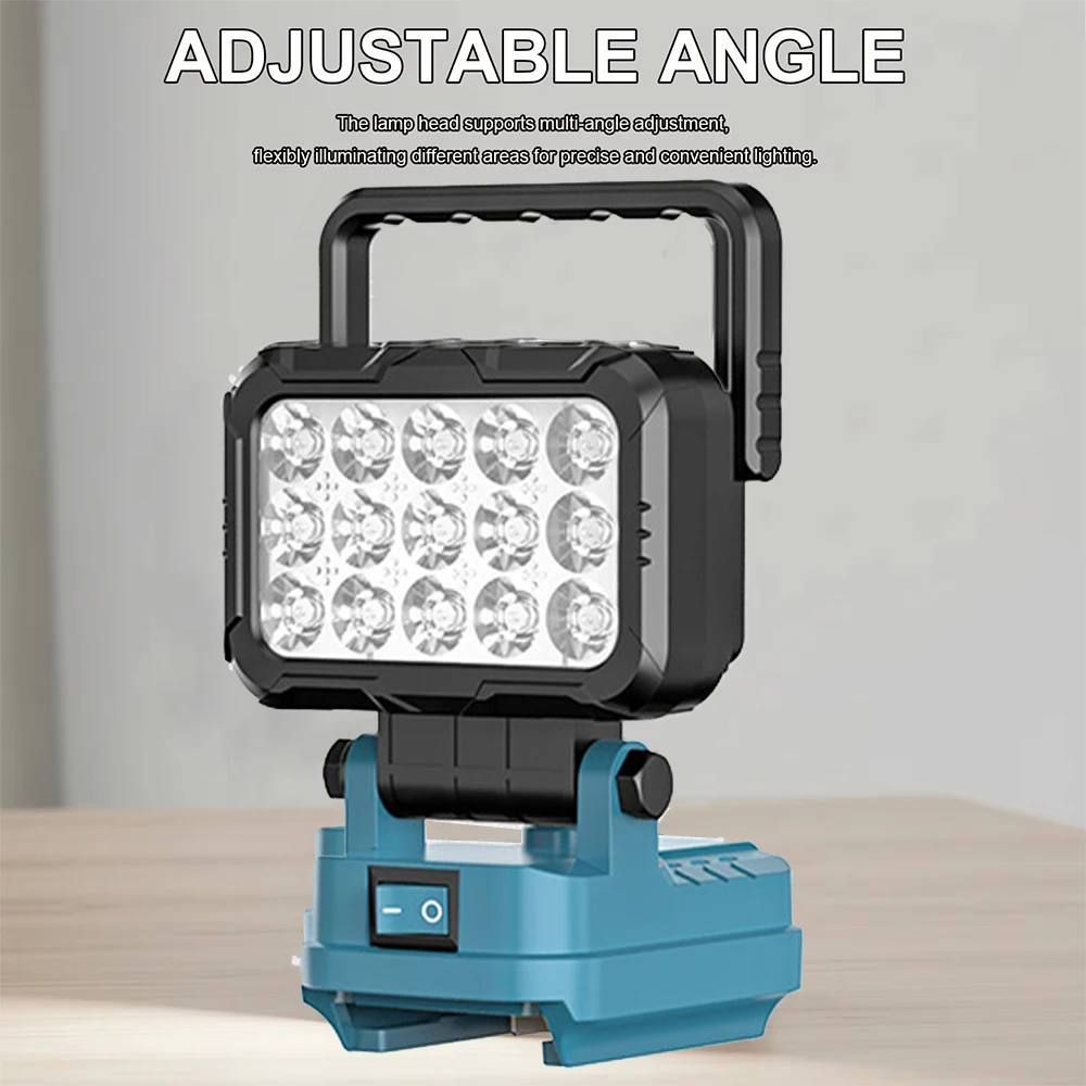 Linterna LED táctica inalámbrica compatible Makita Dewalt Milwaukee