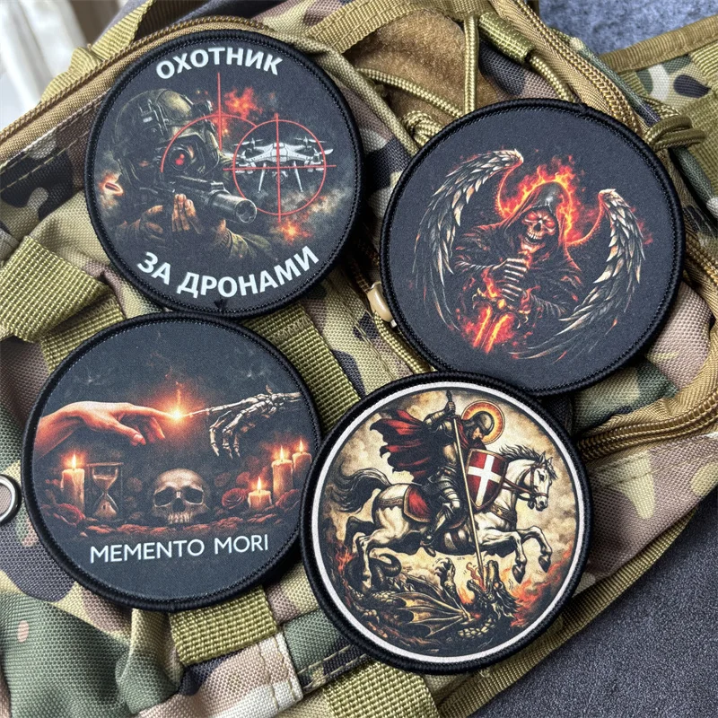 Parche táctico moral estampado con velcro para mochila y brazalete - imagen 2