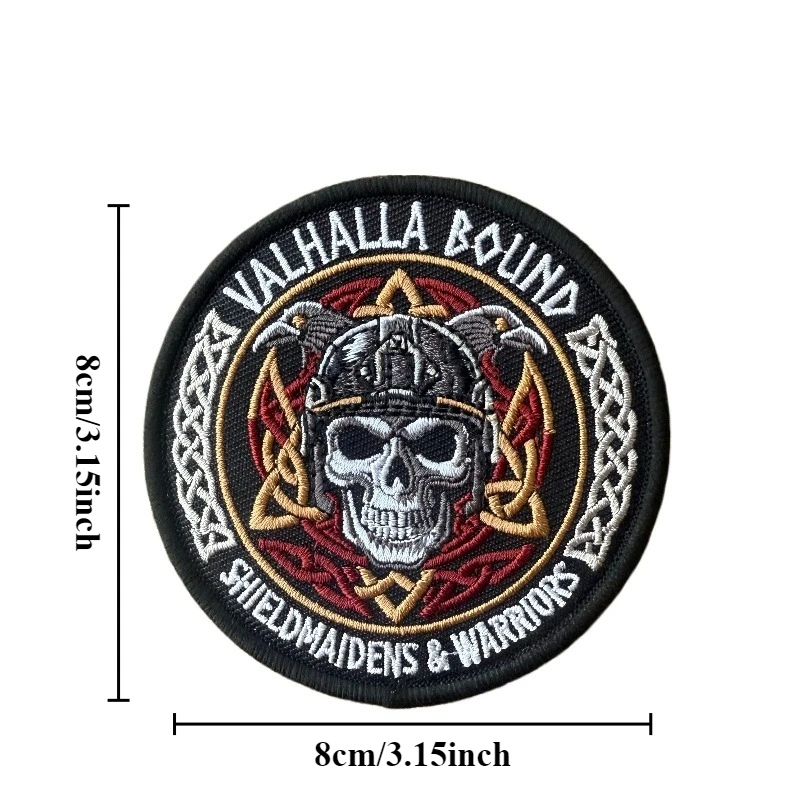 Parche táctico bordado calavera con gancho y bucle para chalecos - imagen 5