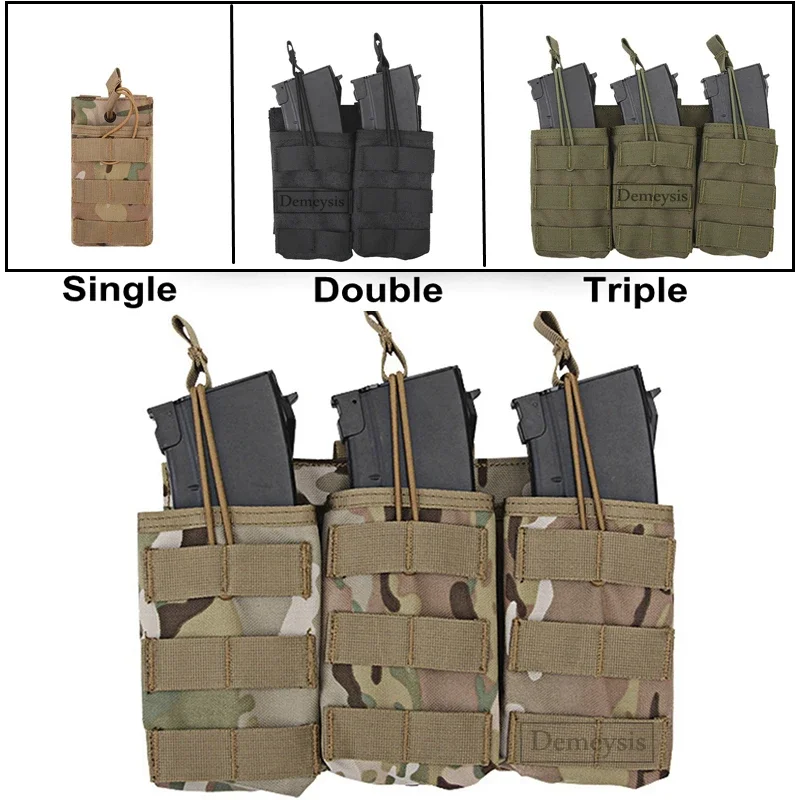 Porta cargadores MOLLE táctico para rifle M4/AK, acceso rápido - imagen 4