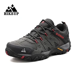 HIKEUP Zapatos tácticos piel de ante – Senderismo caza hombre
