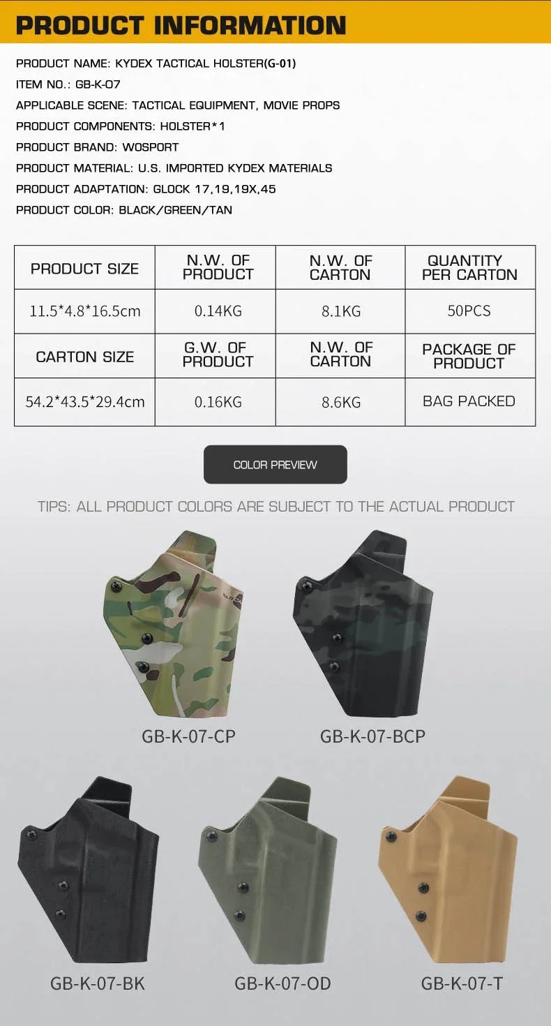 Detalle del sistema de sujeción de la funda para Glock