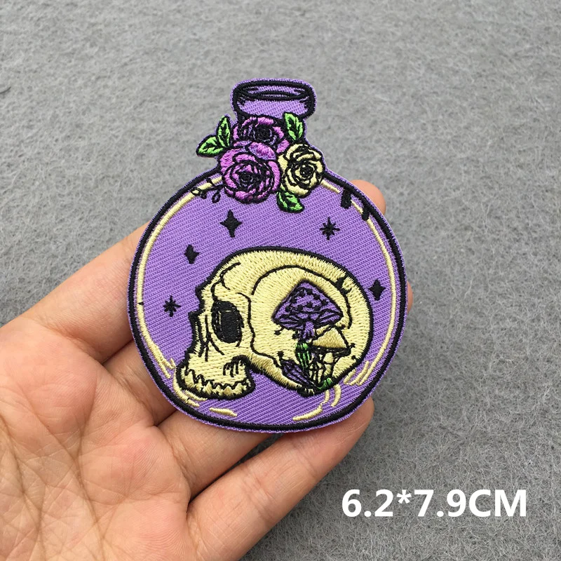 Parche bordado calavera táctica negro para mochilas MOLLE - imagen 3