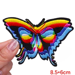 Parche termoadhesivo bordado mariposa oso gato tiburón terror