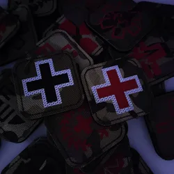 Parches velcro tácticos camuflaje primeros auxilios IR reflectante