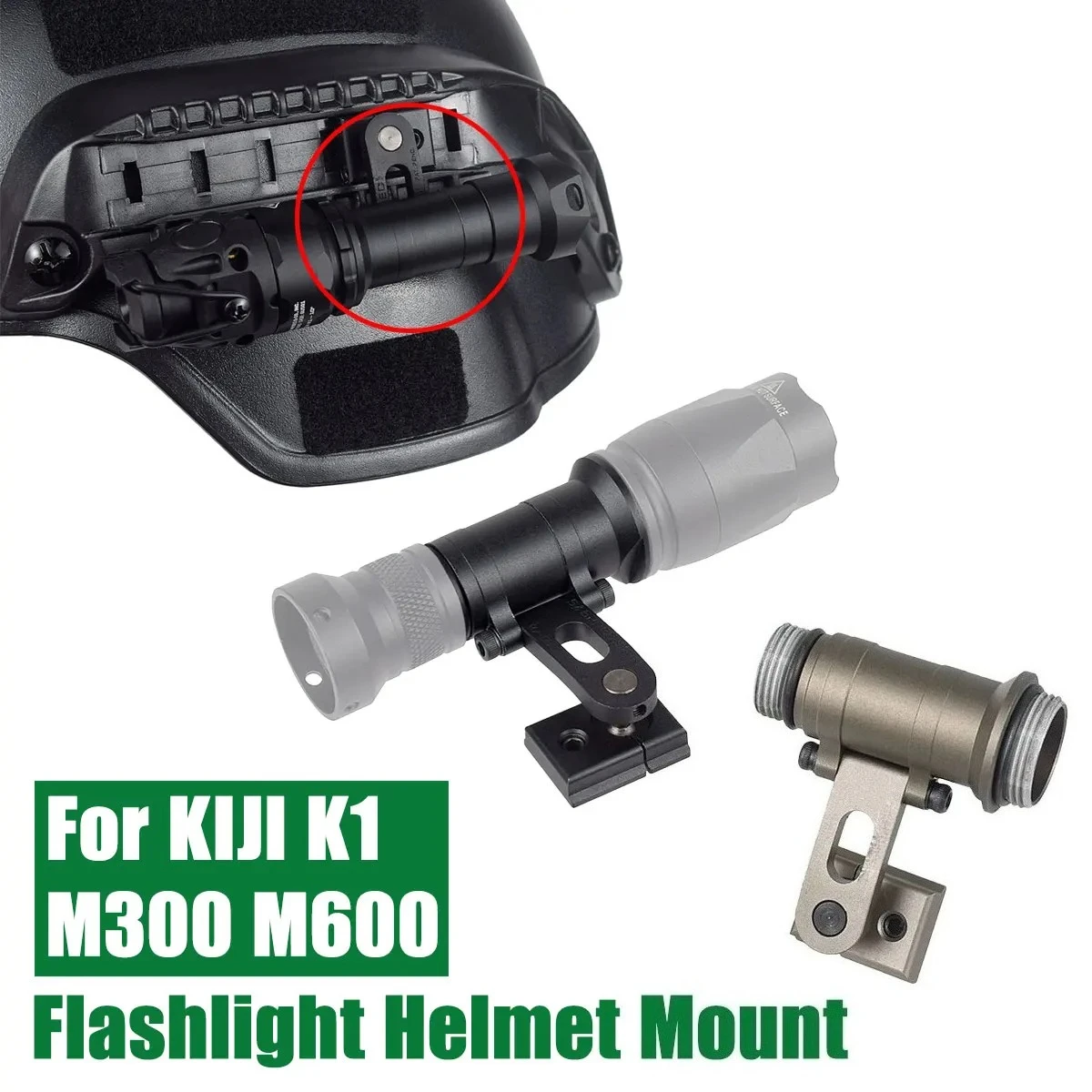 KIJI K1-3 Linterna táctica LED IR 850 nm para casco Picatinny - imagen 3