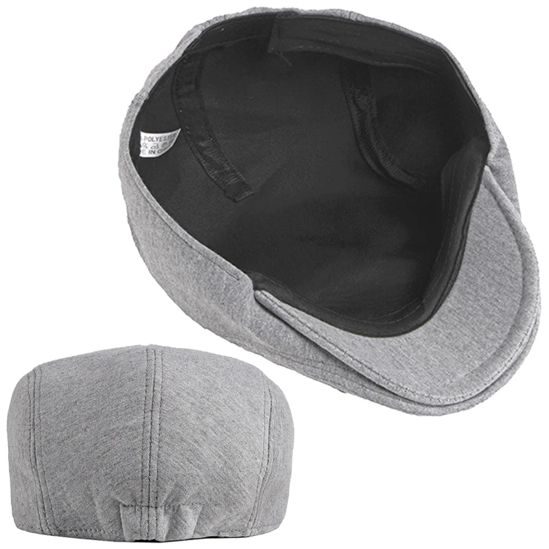 Boina newsboy de punto con visera espiga informal