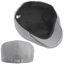 Boina newsboy de punto con visera espiga informal