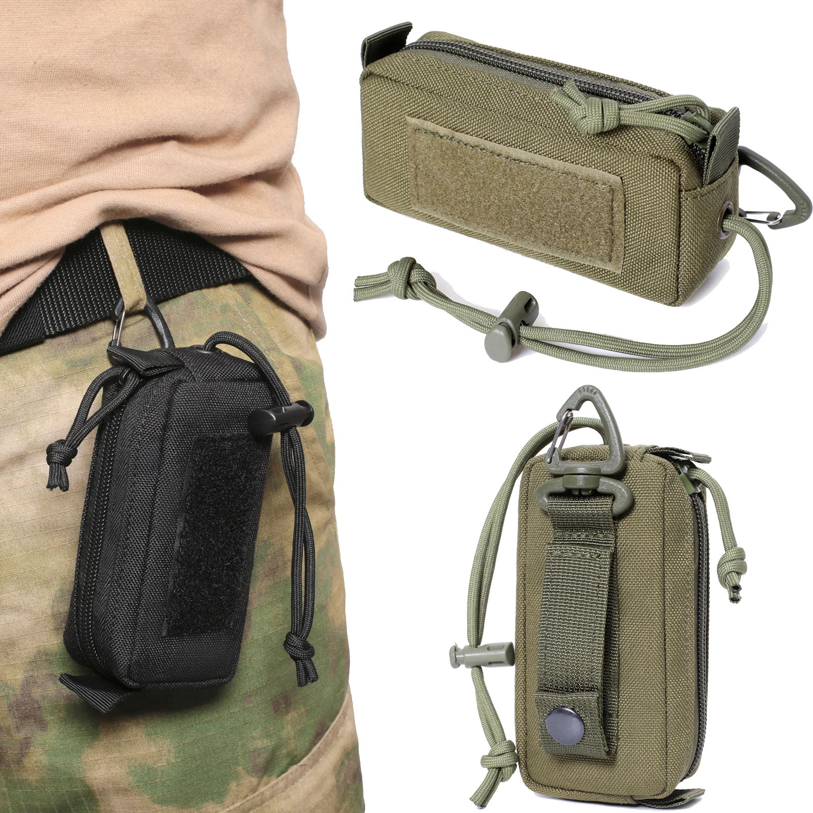 Bolsa MOLLE EDC mini organizadora para llaves, riñonera táctica - imagen 2