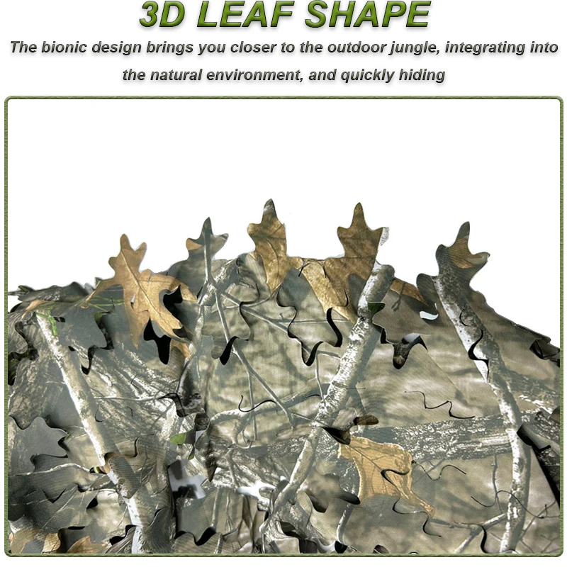 Funda camuflaje para mochila de caza forma hoja biónica 3D - imagen 4