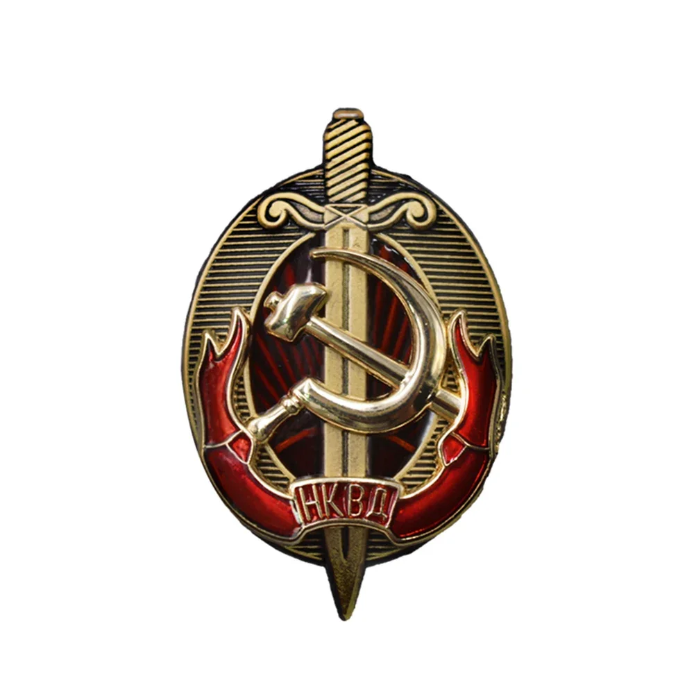Pin militar KGB URSS metálico, broche insignia con escudo - imagen 3