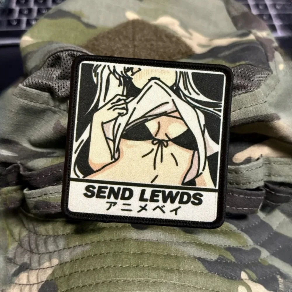 Parche táctico anime con velcro, insignia moral para mochila