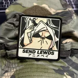 Parche táctico anime con velcro, insignia moral para mochila
