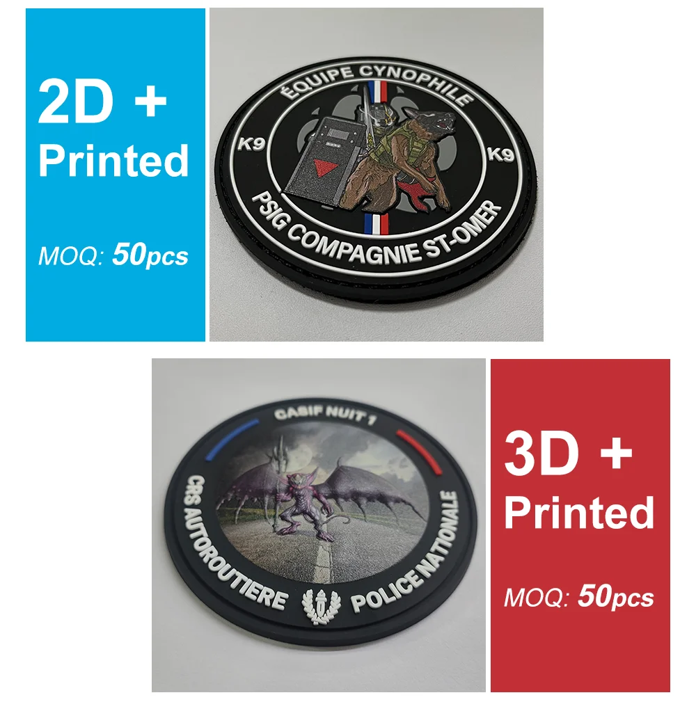 Detalle de diseño en PVC 3D/2D para parches personalizados