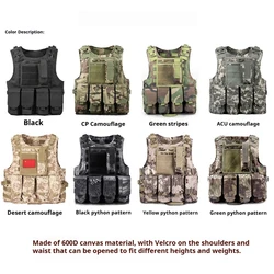 Chaleco táctico infantil MOLLE de lona para airsoft y cosplay