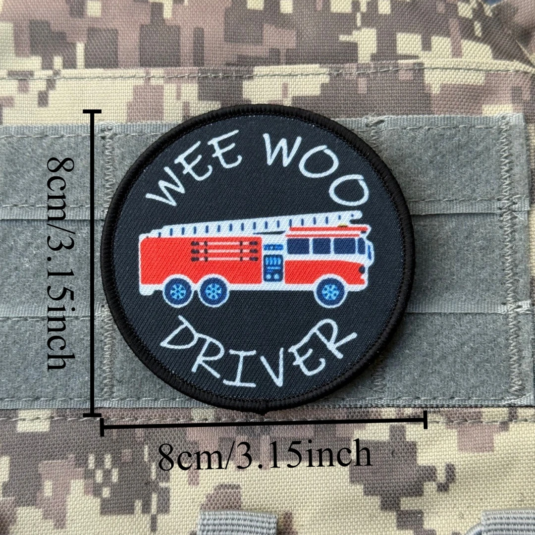 Parche táctico MOLLE bombero – Insignia adhesiva emergencias conductor